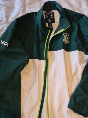 Polo by Ralph Lauren Green and White US Open Windbreaker